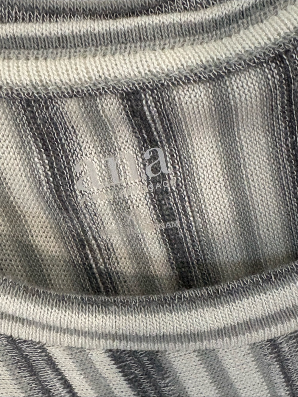 A.N.A. • Long Sleeve Knit Top in Neutral Stripe - Picture 4 of 5
